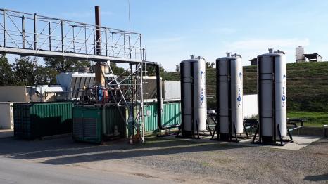 Planta de conversión de residuos en energía en las instalaciones de Séché Environnement en Le Vigeant