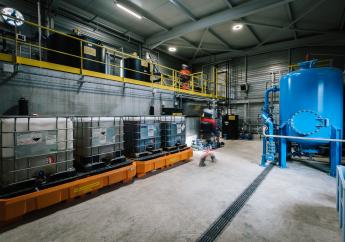 Inside a STEI industrial water treatment unit at a metallurgical plant in northern France. Séché Environnement. Photo : Laurine Paumard