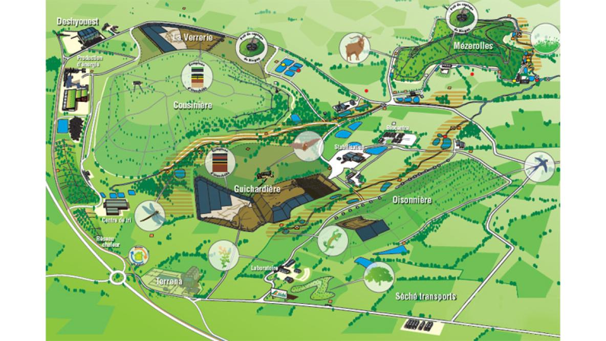 Mapa del sitio Changé © Séché Environnement