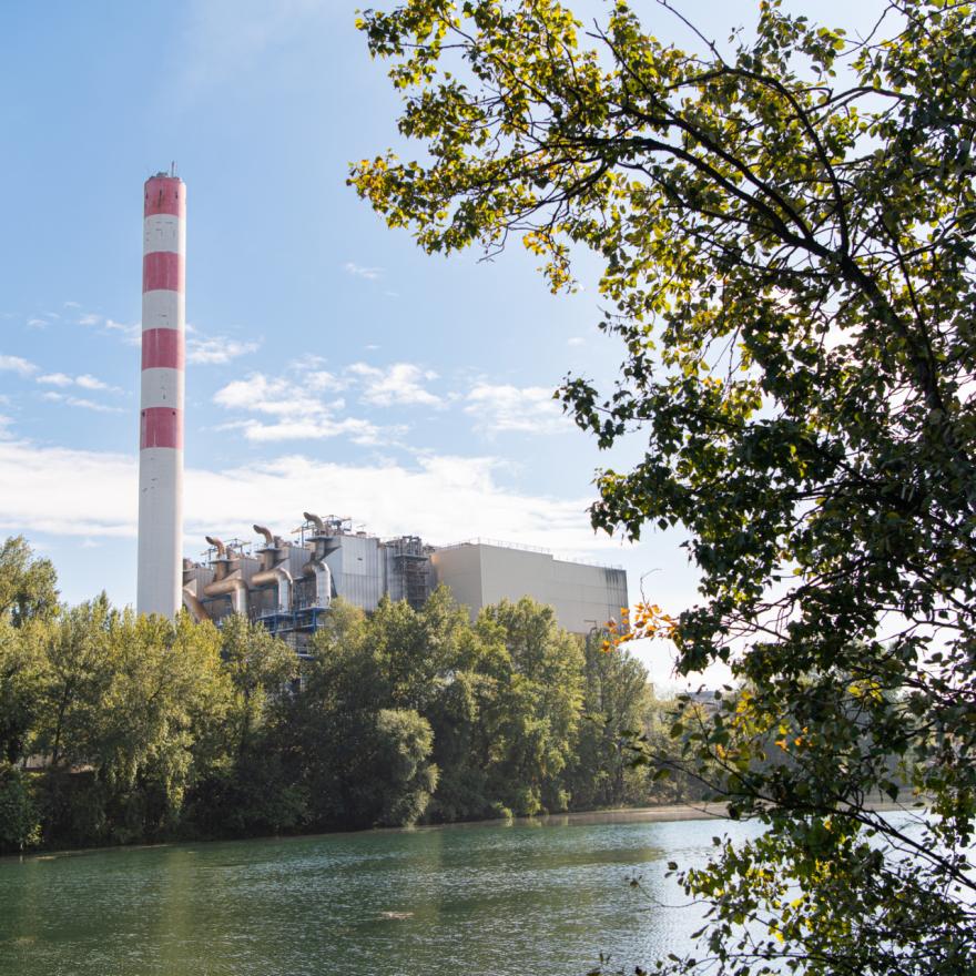 Vista general de la planta de conversión de residuos en energía de Sénerval (Estrasburgo). © Séché Environnement. Foto: Sylvain Leurent.
